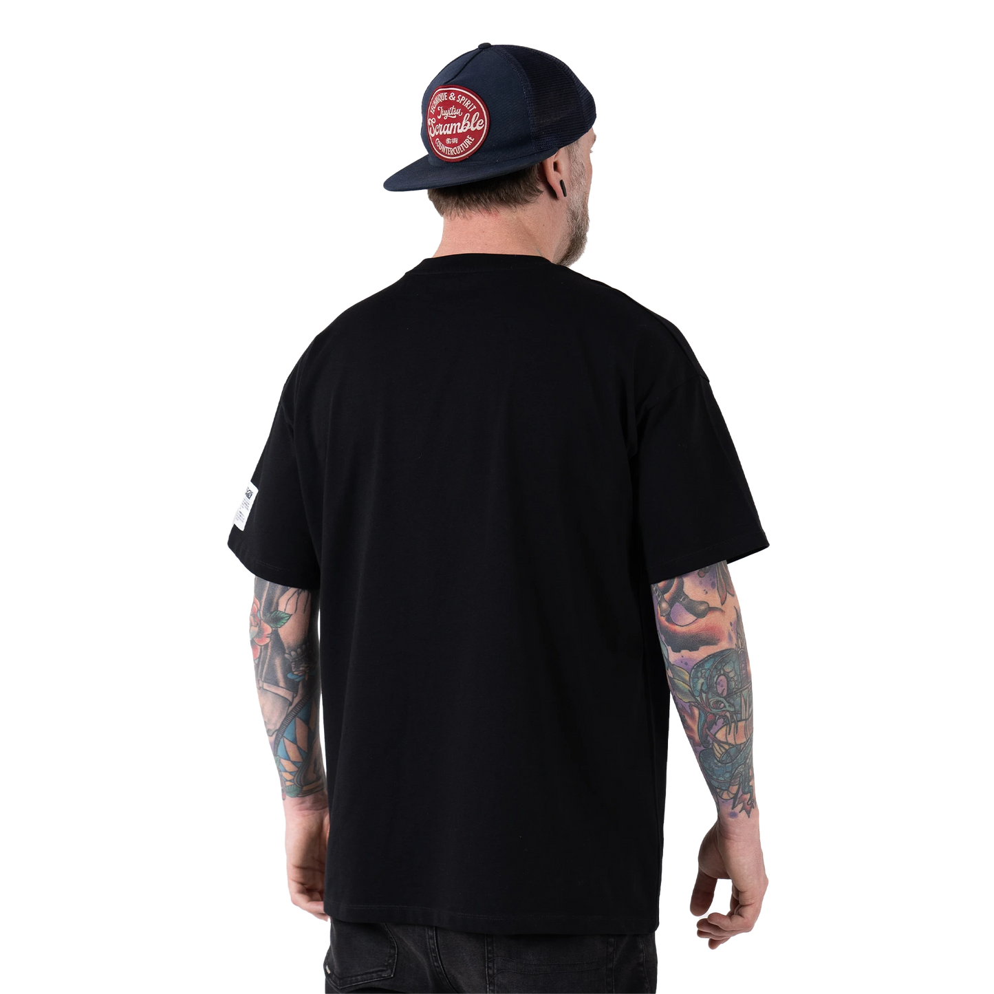 SCRAMBLE OVERSIZE LOGO Tシャツ BLACK