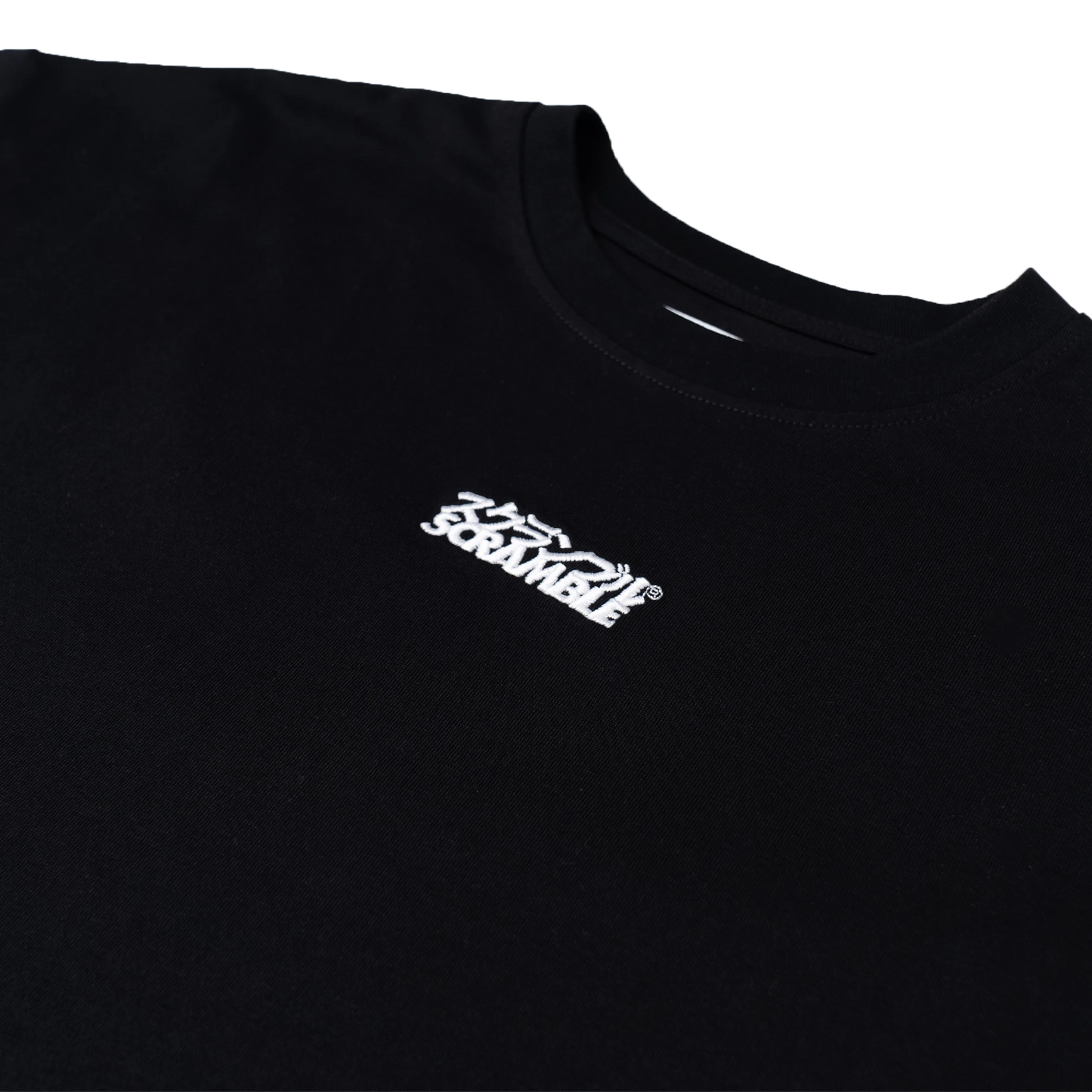 SCRAMBLE OVERSIZE LOGO Tシャツ BLACK